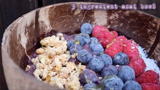 3 Ingredient Acai Bowl Tutorial in 30 Seconds [upl. by Handal]