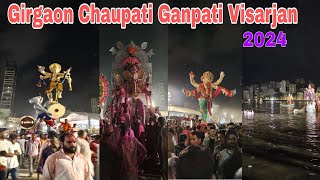 Girgaon Chaupati Ganpati visarjan Mumbai girgaonchowpatty ganpativisarjan [upl. by Nosnor456]