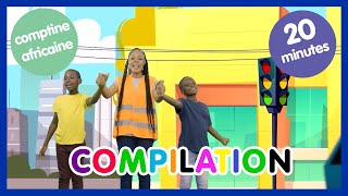 🌴🐒 Compilation de comptine africaine pour enfants avec paroles  Les amis de Boubi [upl. by Buller]