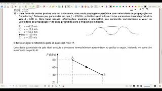 UFPR 2025 Uma fonte de ondas produz em um dado meio uma onda propagante periódica com velocidade [upl. by Anialed694]