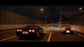 Corvette Convertible amp Honda S660  Night Run [upl. by Esiom]