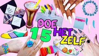 15 DOE HET ZELF PROJECTEN OM TE MAKEN ALS JE THUIS VERVEELD  Nagels Koffie Cadeau Idees en meer [upl. by Druci]