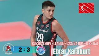 Russian Superleague 202324 Quarterfinal Lokomotiv vs ProtonSaratov Ebrar Karakurt [upl. by Hgieleak633]