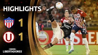 JUNIOR FC vs UNIVERSITARIO  HIGHLIGHTS  CONMEBOL LIBERTADORES 2024 [upl. by Vange]