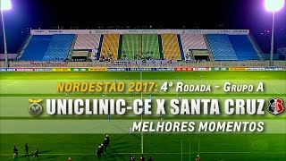 Melhores Momentos UniclinicCE 0 x 2 Santa Cruz  Nordestão 2017 4ª Rodada [upl. by Monika]