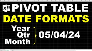 How to change date formats in Pivot Tables [upl. by Reinar]