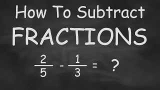 How To Subtract Fractions  Quick and Easy Fractions [upl. by Kciredorb]