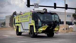 RARE South Metro ARFF Trucks Responding [upl. by Adelheid]