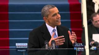 CSPAN President Barack Obama 2013 Inauguration and Address [upl. by Schick943]