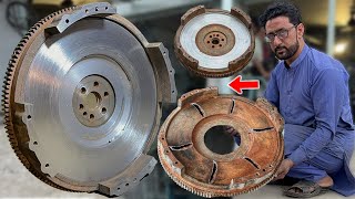 How to Rebuild a CRACKED CLUTCH FLYWHEEL with Resurfacing Process [upl. by Ammadas]