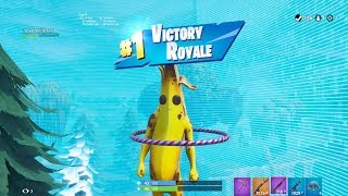 FORTNITE First Win with quotPEELYquot BANANA SKIN “BANANA” OUTFIT Showcase  SEASON 8 BATTLE PASS [upl. by Eirised872]