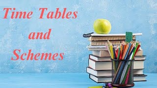 Mid Term Time Tables and Schemes [upl. by Eddi199]