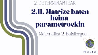 DETERMINANTEAK 11 Matrize baten heina parametroekin [upl. by Delamare299]