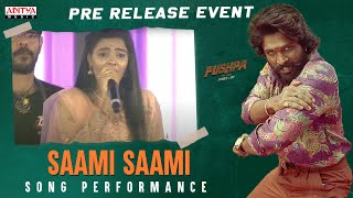 Saami Saami Song Performance  Pushpa PreRelease Event  Allu ArjunRashmika  DSP  Sukumar [upl. by Lelith]