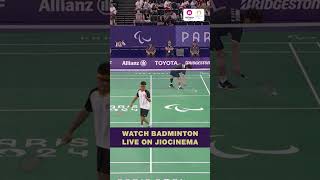 Suhas Yathirajs superb smash  Paralympics Badminton Highlights  JioCinema [upl. by Vidda]