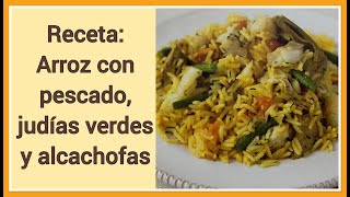 Los mejores pescados para este plato son el abadejo y el bacalao Arroz con pescado  judías verdes [upl. by Culosio234]