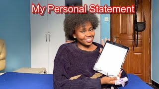 Reading my personal statement AFRICAN STUDENT [upl. by Ihcas]