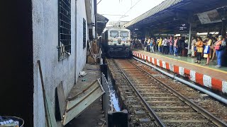 PUSHPAK EXPRESS Mumbai to Lucknow  High speed skip at Dadar station [upl. by Riorsson671]