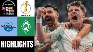 SC Paderborn vs SV Werder Bremen Zweite Runde DFBPokal Highlights [upl. by Enial]