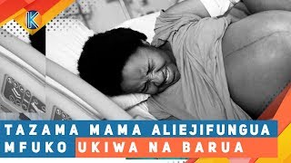 TAZAMA MAMA ALIEJIFUNGUA MFUKO UKIWA NA BARUA [upl. by Simsar]