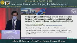 Latest Options in Open Parastomal Hernia Repair [upl. by Nedyah]