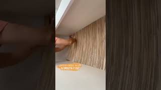 HOW TO PUT WALLPAPER ON BUILT IN — wallpaper diy diy diyprojects [upl. by Aliehs]