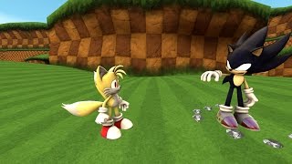 Dark Super Sonic vs Super Tails SFM [upl. by Docilu]