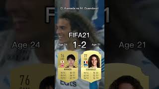 Daichi Kamada vs Matteo Guendouzi【FIFA OVR Compilation】鎌田大地vsゲンドゥージ [upl. by Eigna494]