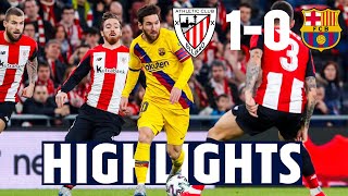 HIGHLIGHTS  Athletic de Bilbao 1  FC Barcelona 0 [upl. by Assetniuq]