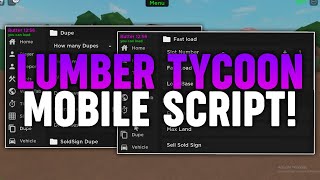 Roblox Lumber Tycoon 2 Mobile Script Hack  Dupe Options Land Options Teleports amp More PASTEBIN [upl. by Kelcie]