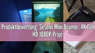 Produktbewertung Seseno Mini Beamer 4K Full HD 1080P Projector Unterstützt WiFi 6 und BT 50 mit [upl. by Schmeltzer]