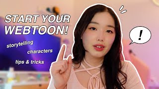 HOW TO MAKE A WEBTOON storytelling character design planning amp development tips [upl. by Elawalo]