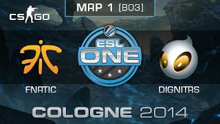 Fnatic vs Dignitas Map 1  ESL One Cologne 2014  Semifinals  CSGO [upl. by Lexis]