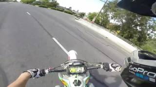 BADASS CR250 Dirt bike Police Chase Getaway [upl. by Marijo]