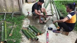 FULL VIDEO 50 Days Vietnamese Couple Building House  DIY Bamboo LIVING OFF GRID [upl. by Llehcal773]