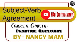 Subject Verb Agreement  Practice set  Important for SSC CGL MTS CPO CHSL  Bank Exams [upl. by Annocahs]