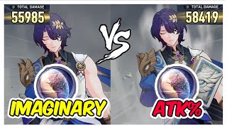 Dr Ratio Imaginary vs ATK Planar Sphere Relic Damage Comparison【 Honkai Star Rail Dr Ratio Build 】 [upl. by Danais234]