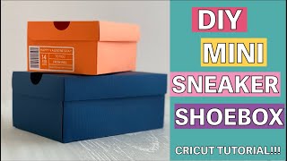 DIY Mini Shoebox Using Your Cricut 👟 [upl. by Glasgo]