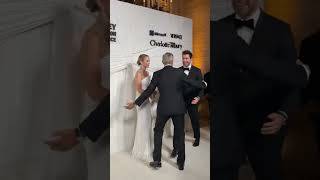 George Clooney Hugs Emily Blunt amp John Krasinski at The Albies 4 the Clooney Foundation for Justice [upl. by Floria]