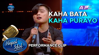 Kaha Bata Kaha Purayo Suresh Lama  Nepal Idol Season 4 [upl. by Dnomayd]