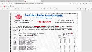 Transcript Certificate Verification Process SPPU  ट्रान्स्क्रिप्ट सर्टिफिकेट व्हेरिफिकेशन [upl. by Jessalyn]