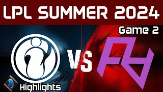 IG vs RA Highlights Game 2 LPL Summer 2024 Invictus Gaming vs Rare Atom by Onivia [upl. by Ayotol]