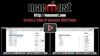 Create a Table of Contents With Pages 1129 [upl. by Smalley]