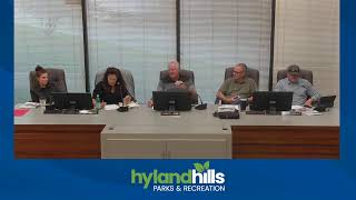 1012024 Hyland Hills Park amp Recreation Board of Directors Meeting Live Stream [upl. by Aicilra]