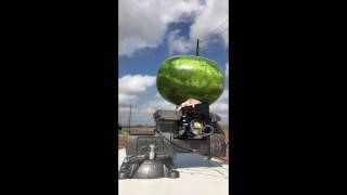 Watermelon exploded by AirBag in slow motion [upl. by Smart545]