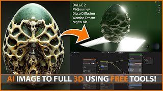 Make a 3D model from an AI image with FREE tools [upl. by Ayeki]