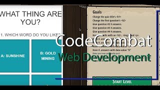 CodeCombat Web Development 2  Level 22 Quizlet Tutorial with Answers [upl. by Lamoureux]