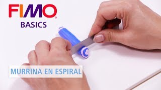 Murrina en espiral FIMO  Tutorial FIMO BASICS español [upl. by Aidin38]