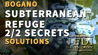 All Subterranean Refuge Secrets Locations Bogano Star Wars Jedi Fallen Order [upl. by Atiuqcir]