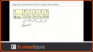 Zeige dass exponentielles Wachstum vorliegt [upl. by Holland]